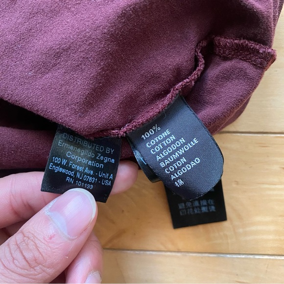 Z Zegna Maroon City Skyline Graphic Tee - Picture 7 of 7